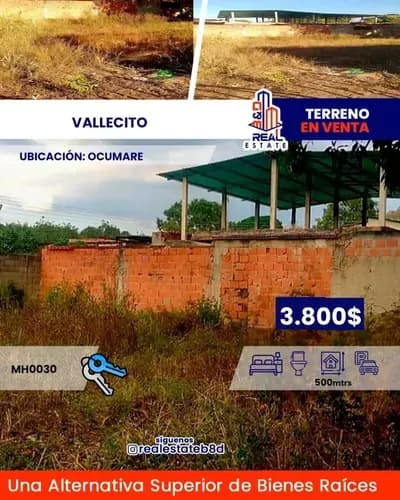 Terreno En Venta Parcelamiento Vallecito / Ocumare Del Tuy
