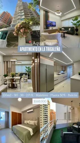 Hermoso Moderno Amplio Apto Con Planta Y Pozo Urb La Trigaleña Res Aqualina Amoblado Céntrico Con Posibilidad De Conectar Planta 100% Mg