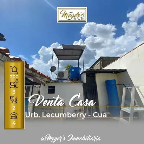Venta De Casa En Urb. Lecumberry. Cua, Valles Del Tuy.