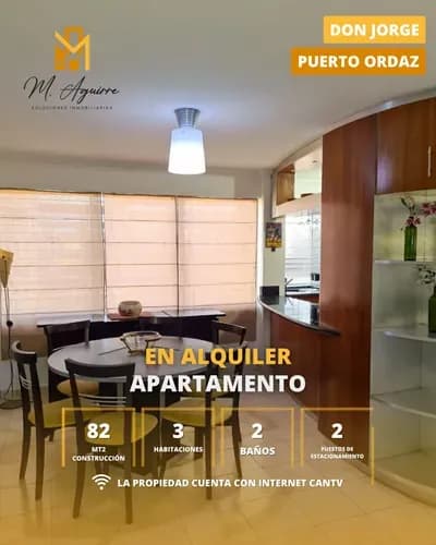 Apartamento En Alquiler En El Conjunto Residencial Don Jorge, Urbanización Paratepuy, Puerto Ordaz - Ma