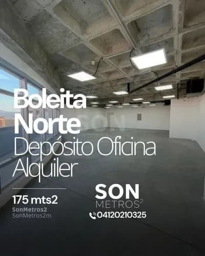 Piso Industrial Oficina Deposito Alquiler Boleita Norte 175 Mts2 = 138 Mts2 + 37 Mts2 De Terraza Incluye 3 Estacionamientos. Sonmetros2