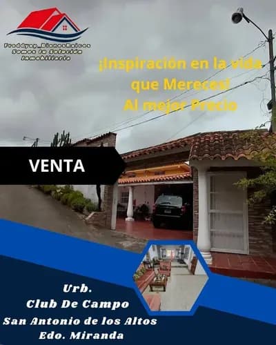Fap_br. Preciosa Casa En Exclusiva Urbanización Club De Campo En San Antonio De Los Altos