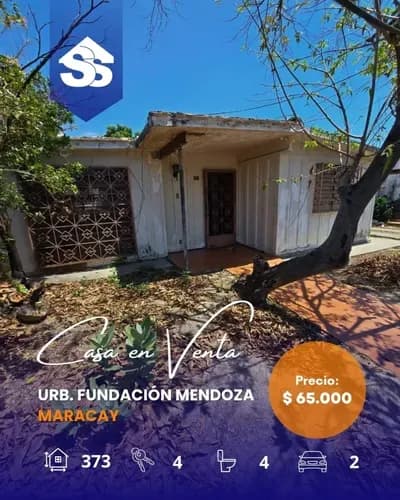 Código: C. V-002 Quinta De 373m2 En La Fundación Mendoza Con Anexo Y Pozo 24/7 Inmobilia Ss - Precio: 65.000 Usd (negociable) Ubicación: Urbanización La Fundación Mendoza, Maracay.