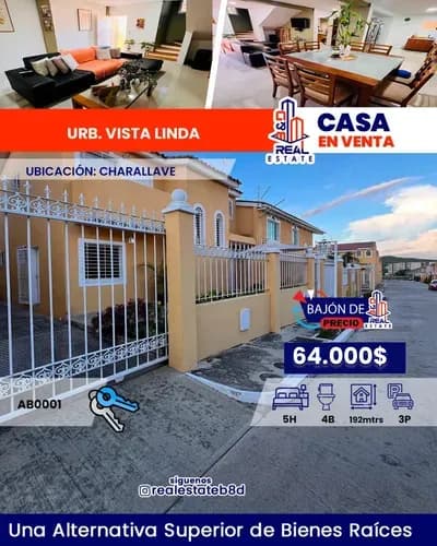Townhouse En Venta Urb. Vista Linda. Conjunto Valentina.