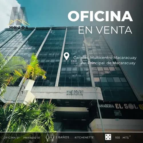 Oficina En Venta Con Terraza En Centro Comercial Multicentro Macaracuay