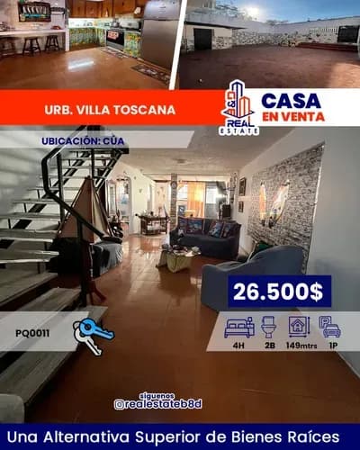 Townhouse En Venta Urbanización Villa Toscana, Cúa.
