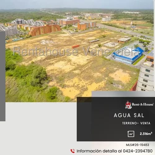 Terreno En Venta En Agua Sal. #26-19483 En Av. Principal Al Lado De Farmatodo