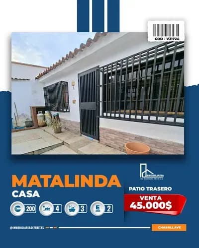 En Venta Casa En Matalinda-charallave.