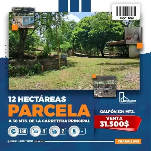 Parcela De 12 Hectáreas Constituida En La Mata. Charallave