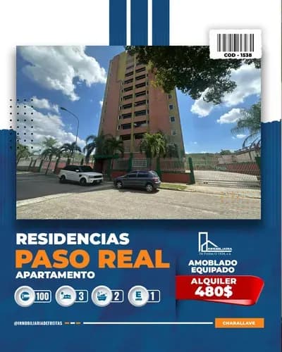Alquiler De Apartamento. Residencias Paso Real - Charallave