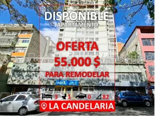 La Candelaria, 3 Habitaciones, 1 Baño, 0 Estacionamientos, Piso 6, 82 Mts2 Construcción