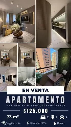 Apartamento En La Chimeneas Residencias Alto De Tepuy Con Pozo Y Planta Eléctrica (ag)