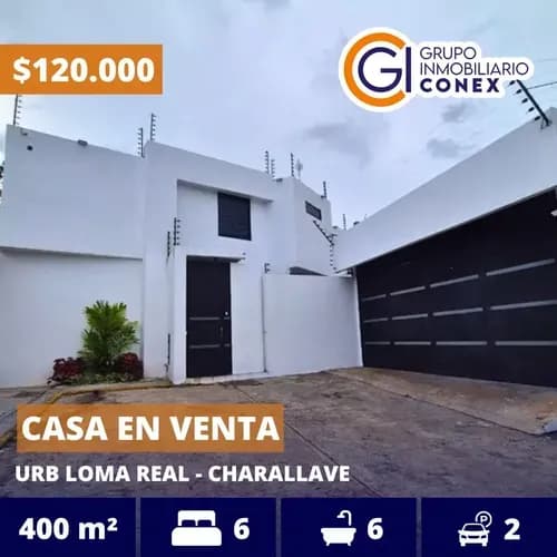 Se Vende Casa 400m2 6h/6b/2p Loma Real Charallave