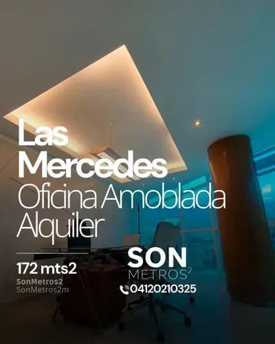 Oficina Alquiler Amoblada Las Mercedes 172 Mts2. Sonmetros2
