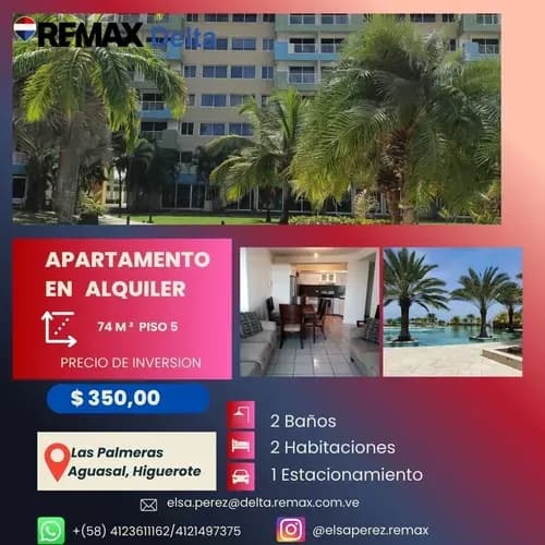 Alquiler De Apartamento En Aguasal, Conjunto Residencial Las Palmeras, Higuerote Código Re/max: 328491