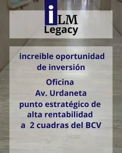 Oficina En Venta Uso Inmediato. Ubicada En La Avenida Urdaneta A Dos Cuadras Del Bcv. 47m2. Negociable