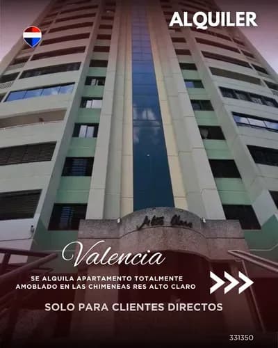 Se Alquila Apartamento Totalmente Amoblado En Las Chimeneas Res Alto Claro 331350