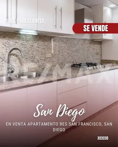 En Venta Apartamento Res San Francisco, San Diego 323235