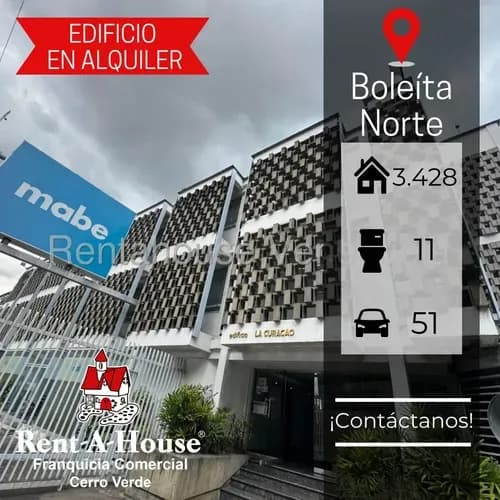 En Alquiler Estupendo Y Moderno Edificio Ubicado En Boleíta Norte Mls #26-12739 Cv