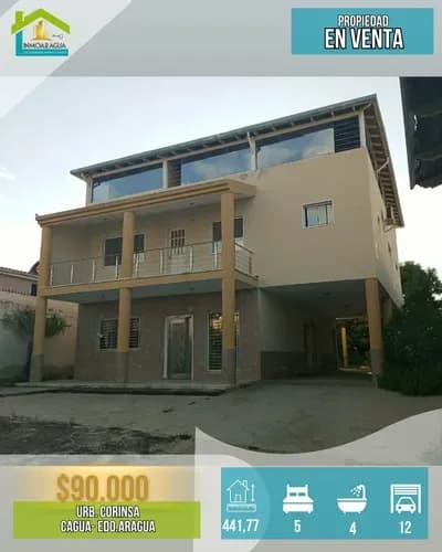 Quinta En Venta/urb Corinsa Cagua/pg1112
