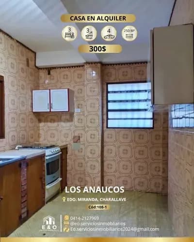 Casa En Alquiler Los Anaucos Charallave Edo Miranda