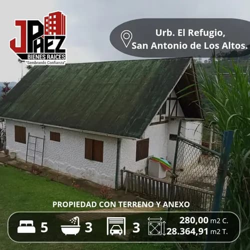 Casa Más Terreno En Venta El Refugio San Antonio De Los Altos