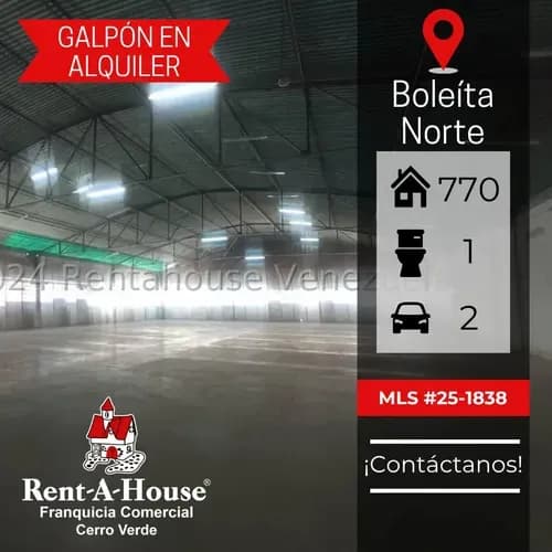 En Alquiler Estupendo Galpón Funcional En Boleíta Norte Mls 26-8100