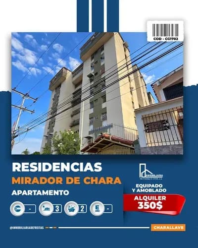 Apartamento En Alquiler Centro De Charallave. Residencias Mirador De Chara.