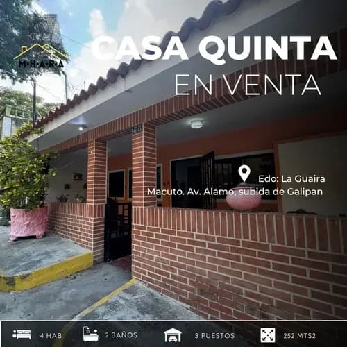 Casa En Venta En Macuto La Guaira En La Subida De Galipan A Pocos Metros De La Cinta Costera