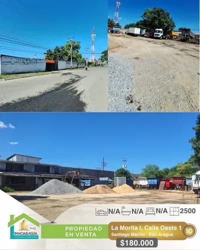 Terreno En Venta/ La Morita I, Calle Oeste 1. Aragua/ Yp1390