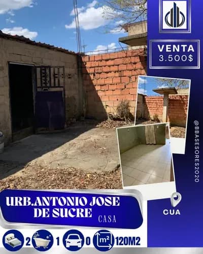 Casa Urbanización Antonio Jose De Sucre Cua Edo. Miranda
