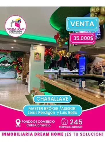 Fondo De Comercio En Venta De Restaurante Calle Comercio Charallave