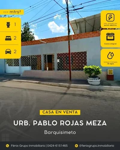 Casa Amplia Y Céntrica En Venta, Urb. Pablo Rojas Meza. Barquisimeto. Estado Lara. -fg.