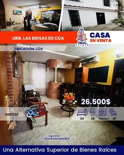 Town House En Venta Urb. Brisas De Cúa / Cúa