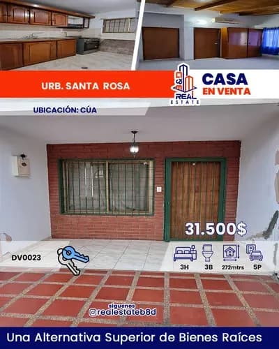 Townhouse En Venta Urbanización Santa Rosa / Cúa.