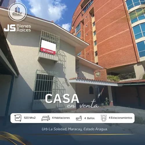 Amplia Casa Para Remodelar Urb La Soledad Maracay 06js