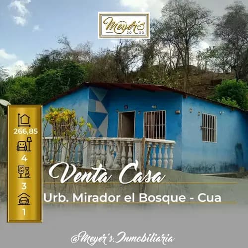 Venta De Casa Con Anexo. En Urb Mirador El Bosque, Quebradas De Cua. Miranda