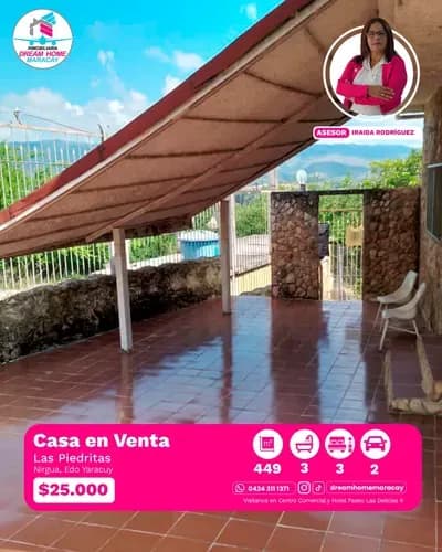 Venta De Casa De 2 Niveles En El Sector Las Piedritas, Nirgua Estado Yaracuy, 449 Mts2 De Terreno Y 380 Mts2 De Construcción.