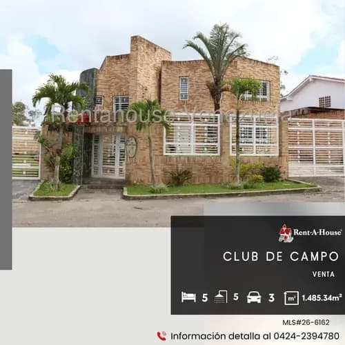 Casa En Venta En Club De Campo. #26-6162