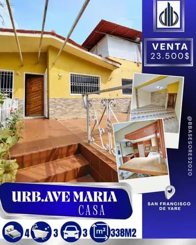 Casa Urbanización Ave Maria Yare Edo. Miranda