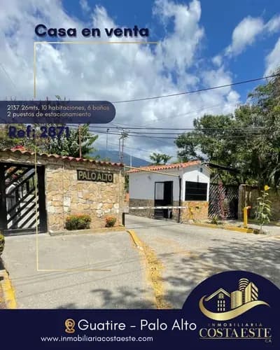 Casa En Venta En Guatire Sector Palo Alto Ref 2871