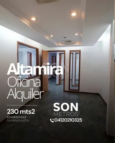 Oficina Alquiler Altamira 230 Mts2. Incluido El Condominio. Canon Posibilidad De Pago Bcv. Sonmetros2