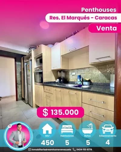 Penthouses En Venta Res. El Marques Caracas