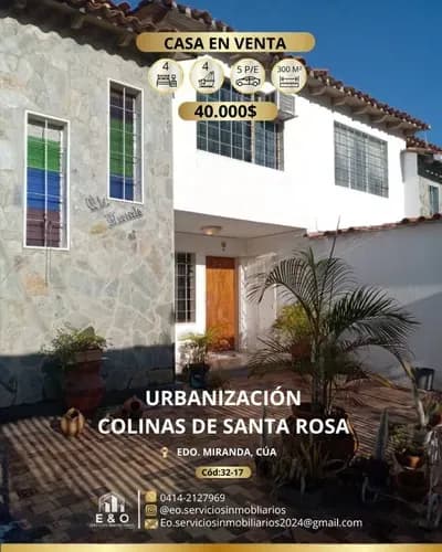 Hermosa Quinta En Venta De Dos Niveles En La Exclusiva Urbanización Colinas De Santa Rosa, Cúa.