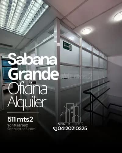 Oficina Alquiler Sabana Grande 511 Mts2. Sonmetros2