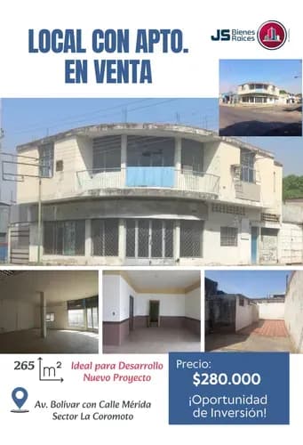 Ofrece Y Promociona Para La Venta Local De Esquina Con Apartamento Para Remodelar .013jsc