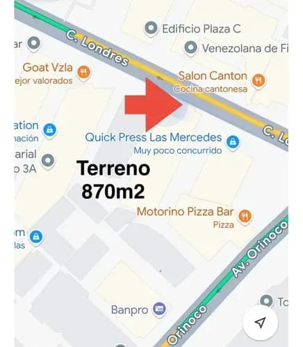 En Venta Terreno Ubicado En Las Mercedes Calle Londres Ccs.
