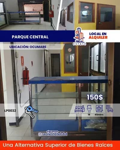 Local En Alquiler C.c Parque Central Ocumare