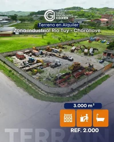 Se Alquila Terreno 3000m2 Zona Industrial Río Tuy Charallave 8679