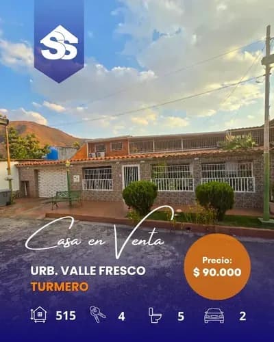 Código: C. V-002 Quinta De Lujo 515m2 En Urb. Valle Fresco Con 21.000l De Agua Inmobilia Ss - Propiedad Premium Precio: 90.000 Usd Ubicación: Urbanización Valle Fresco, Turmero.